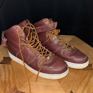 Nike Air Force 1 High LV8 07 Work Boot Brown Mens Size 13